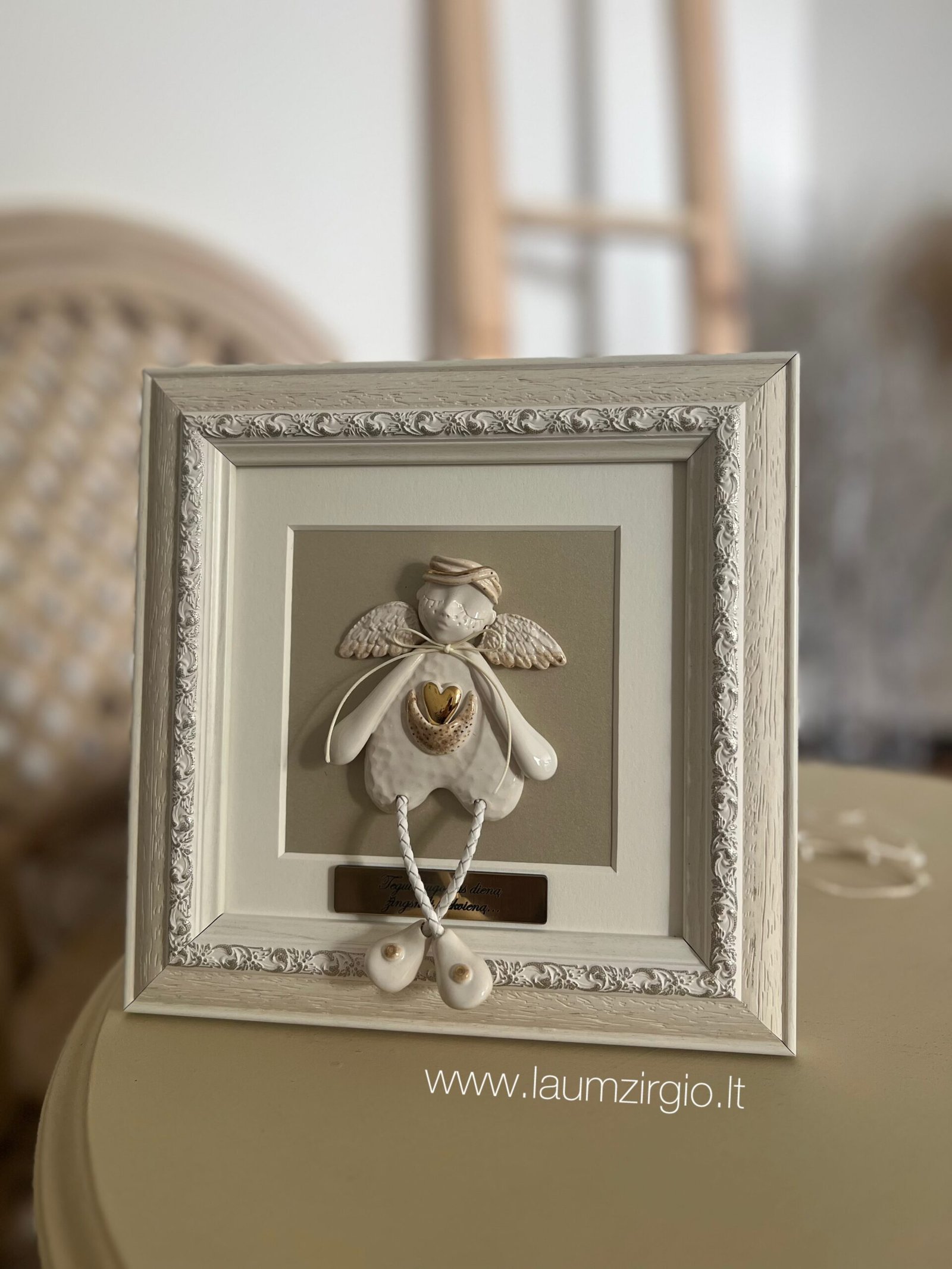 25x25 Keraminis paveikslas "Angelas sargas" - Image 1