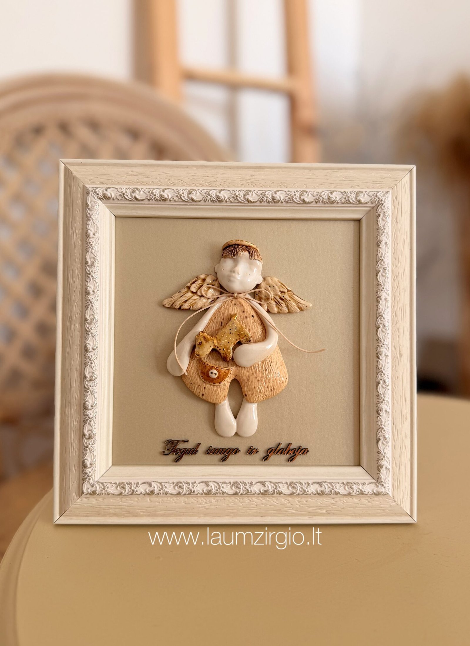 photo-output Keraminis angelas rėmelyje „Angelas sargas" - Image 1