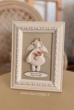 Keraminis angelas rėmelyje „Angelas sargas”