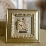 Keraminis angelas rėmelyje „Angelas sargas”