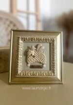 Keraminis angelas rėmelyje „Angelas sargas”