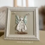 Keraminis angelas rėmelyje "Angelas sargas"